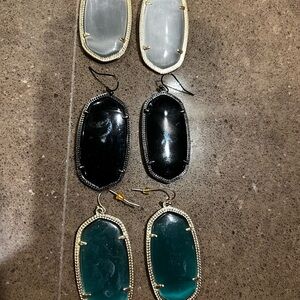 Elegant Multi-Color Drop Earrings Set